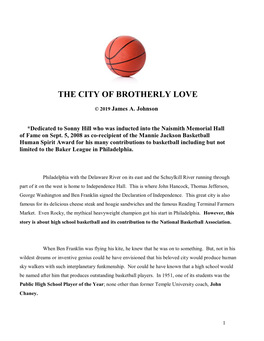 The City of Brotherly Love