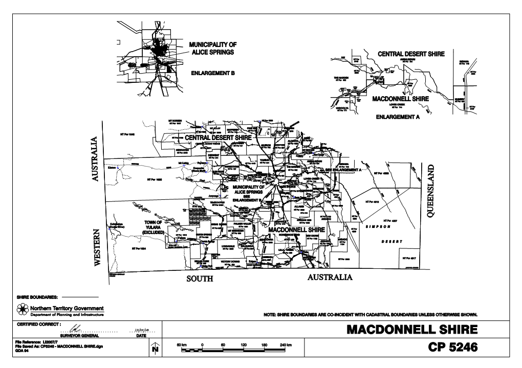 Macdonnell Shire Boundaries