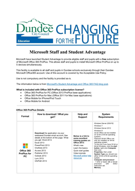 Microsoft Staff and Student Advantage