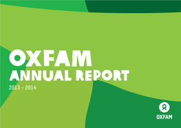 ANNUAL REPORT 2013 - 2014 F Foreword