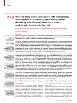 Orteronel Plus Prednisone in Patients with Chemotherapy