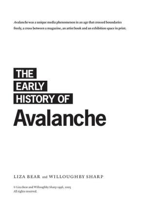 EARLY HISTORY of Avalanche