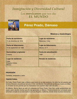Pérez Prado, Dámaso