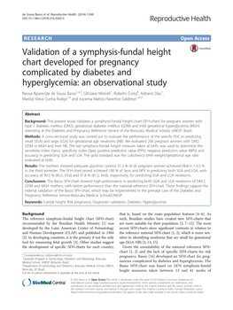 Validation of a Symphysis-Fundal Height Chart Developed For