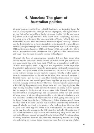 4. Menzies: the Giant of Australian Politics