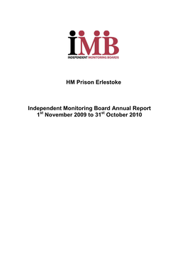 IMB Annual Report on HMP Erlestoke 2009-2010