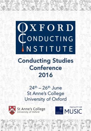 Conducting Studies Conference 2016
