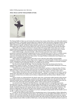 05 Alicia Alonso and Cuban Ballet