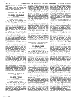 CONGRESSIONAL RECORD— Extensions of Remarks E1974 HON