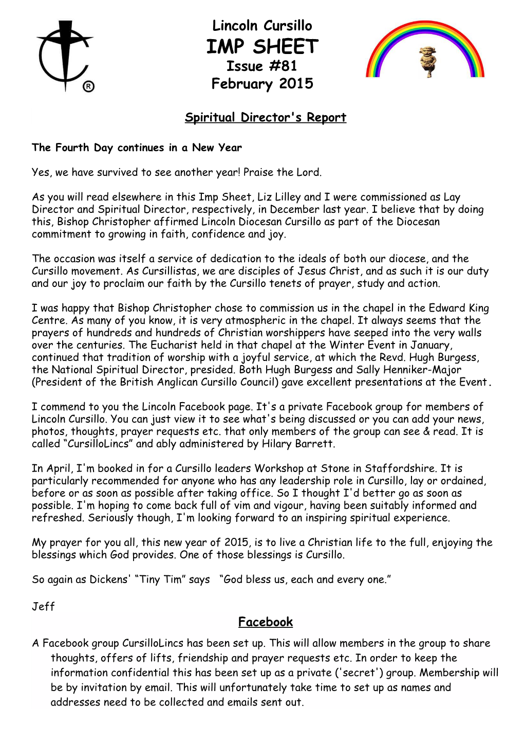Spiritual Director's Report
