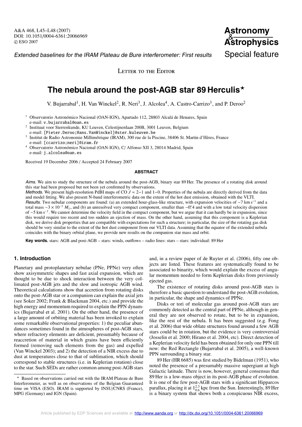 The Nebula Around the Post-AGB Star 89 Herculis