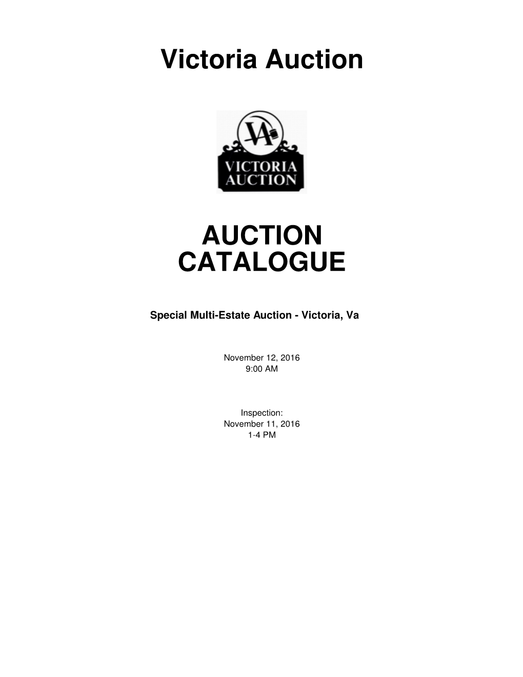 Auction Catalogue