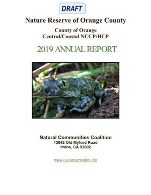 2019 Annual Report Nature Reserve of Orange County