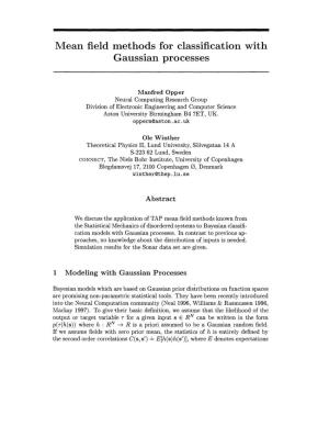 Mean Field Methods for Classification with Gaussian Processes
