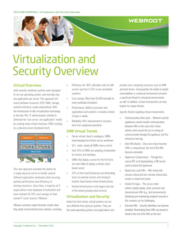 Virtualization and Security Overview