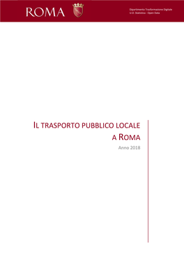IL TRASPORTO PUBBLICO LOCALE a ROMA Anno 2018