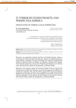 El Terror De Estado Francés: Una Perspectiva Jurídica