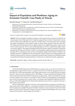 Impact of Population and Workforce Aging on Economic Growth: Case Study of Taiwan