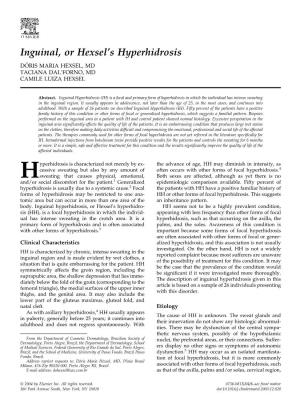 Inguinal, Or Hexsel's Hyperhidrosis