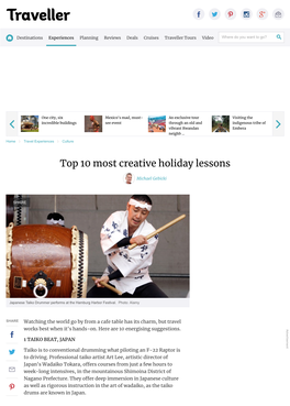 Top 10 Most Creative Holiday Lessons