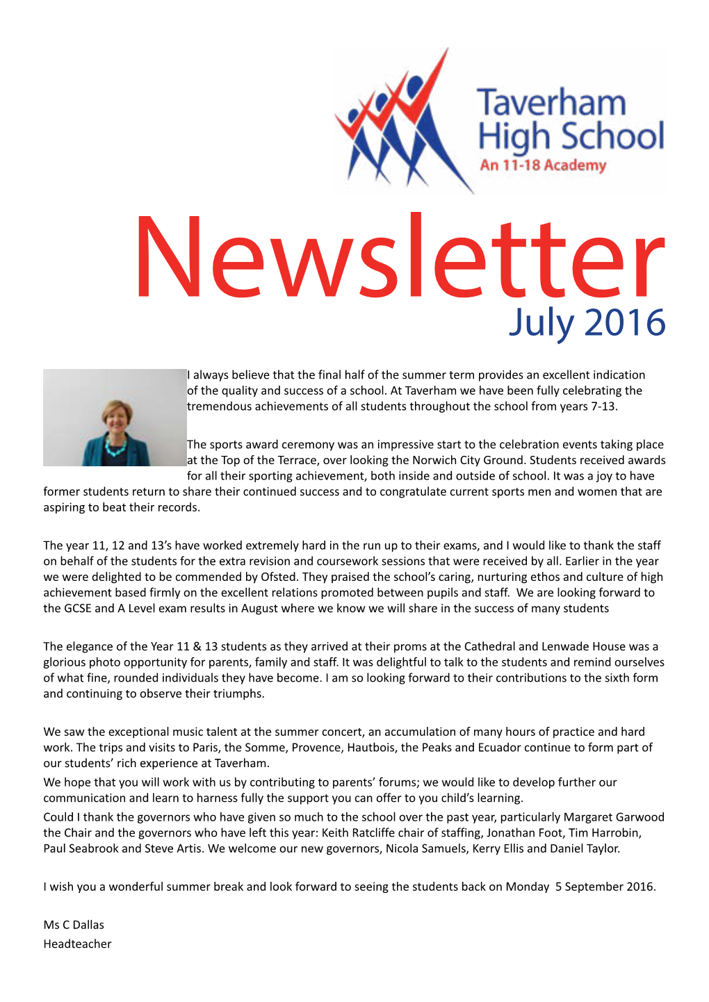 Newsletter July 2016