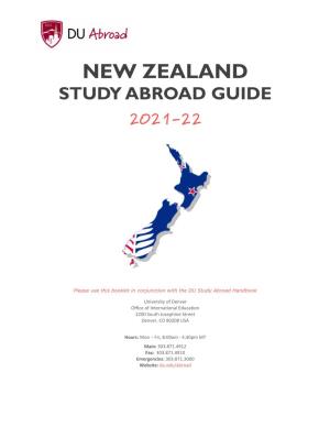 New Zealand Study Abroad Guide 2021-22