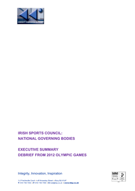 Irish Sports Council: National Governing Bodies