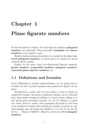 Chapter 1 Plane Figurate Numbers