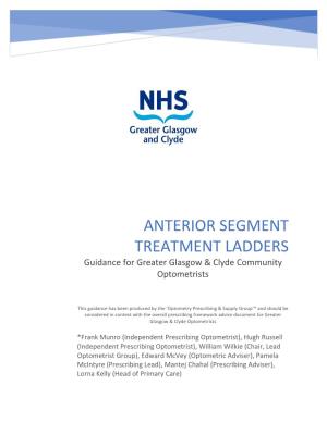 ANTERIOR SEGMENT TREATMENT LADDERS Guidance for Greater Glasgow & Clyde Community Optometrists