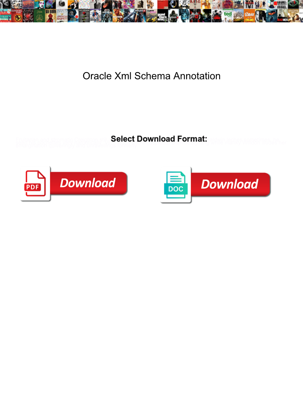 Oracle Xml Schema Annotation