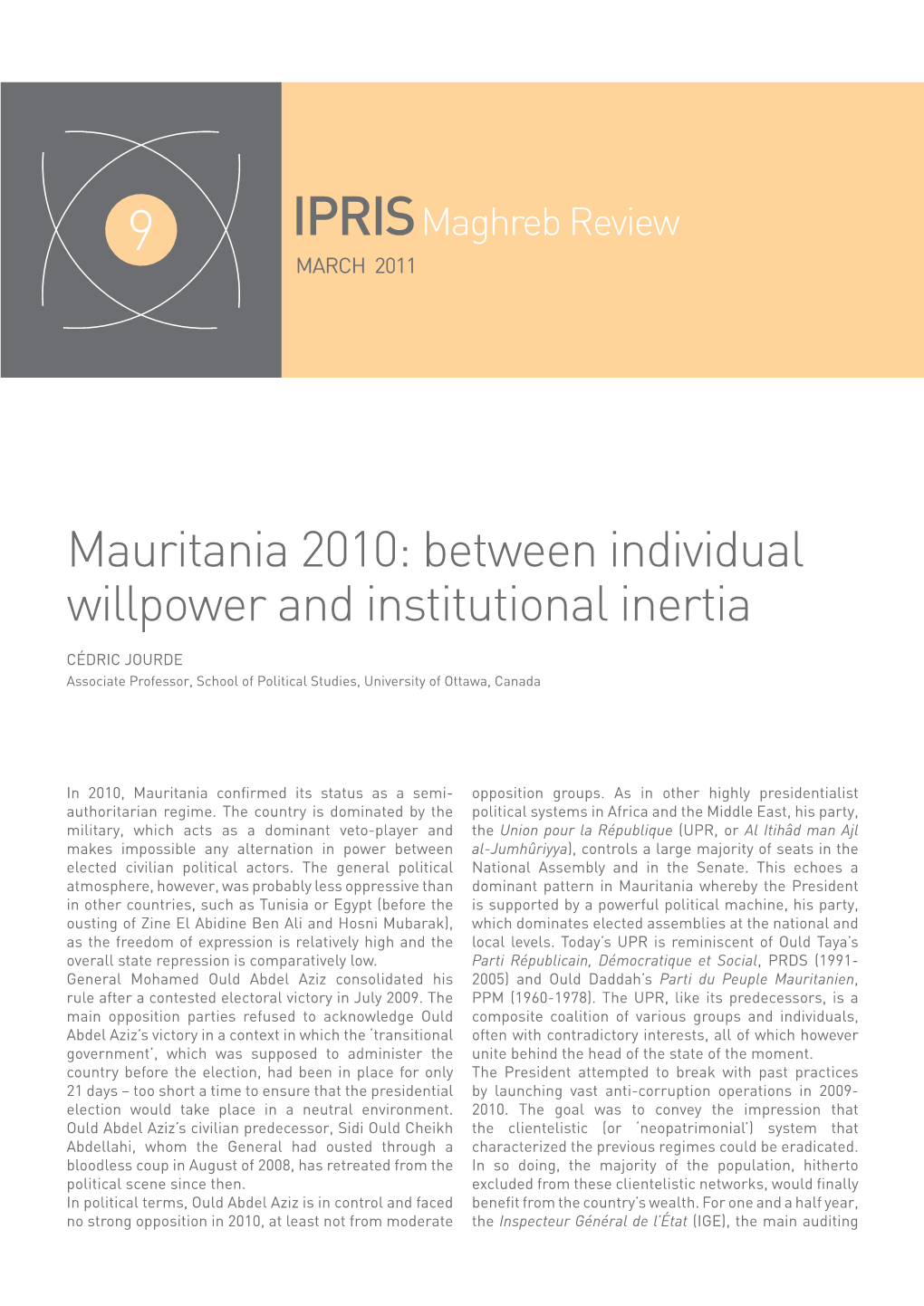 IPRIS Maghreb Bulletin 9