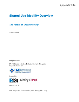Shared Use Mobility Overview