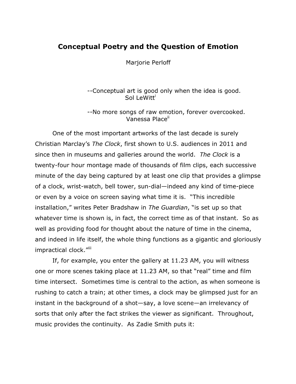 Conceptual Poetry for Irvine Seminar