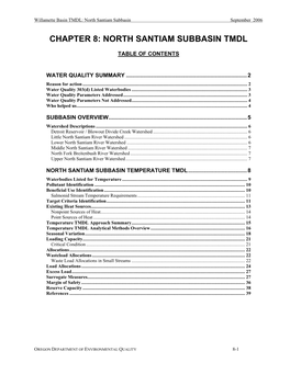 (Tmdls) for Temperature Are Developed Based on Information for This Parameter