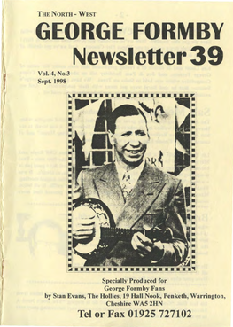 GEORGE FORMBY Newsletter 39 Vol