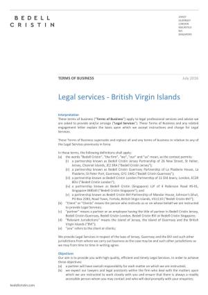 Legal Services - British Virgin Islands