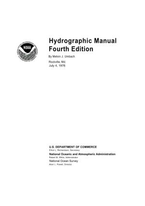 Hydrographic Manual Fourth Edition by Melvin J