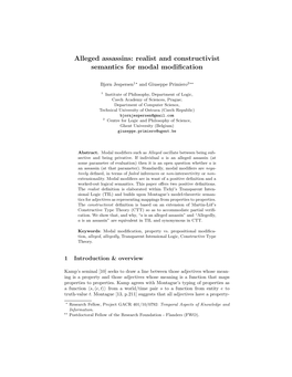Realist and Constructivist Semantics for Modal Modification