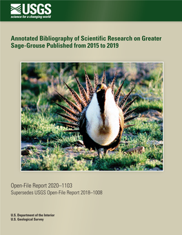 Annotated Bibliography of Scientific Research on Greater Sage-Grouse Published from 2015 to 2019