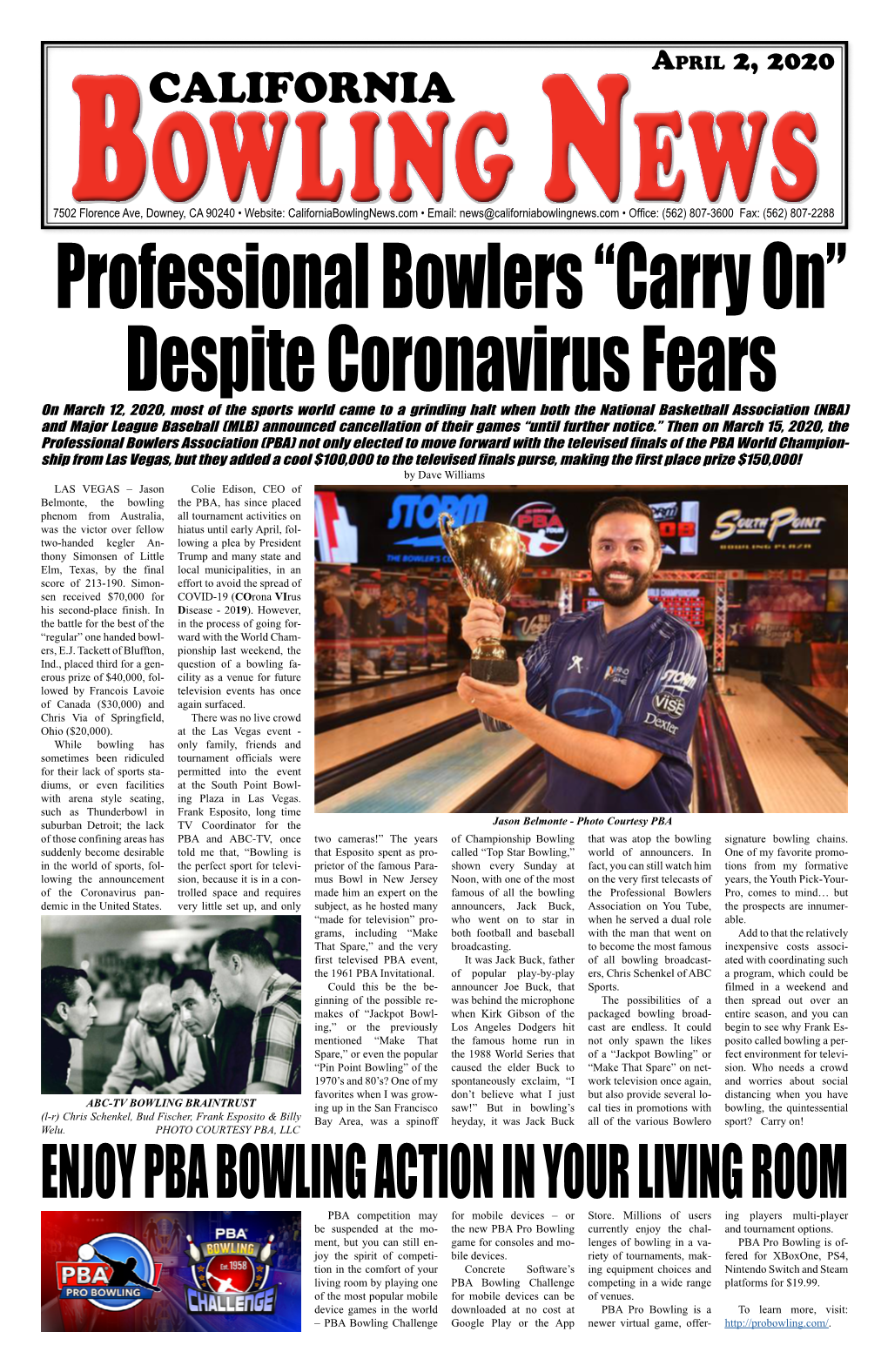 ENJOY PBA BOWLING ACTION in YOUR LIVING ROOM PBA Competition May for Mobile Devices – Or Store