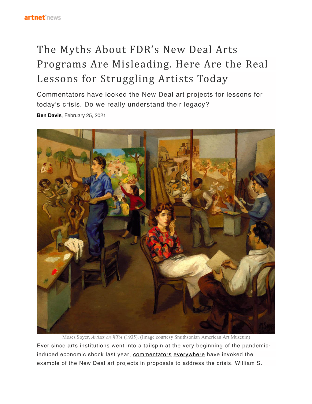 The Myths About FDR's New Deal Arts Programs Are