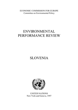 Environmental Performance Review Slovenia