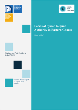 Facets of Syrian Regime Authority in Eastern Ghouta