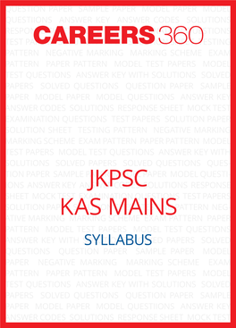 Jkpsc Kas Mains Syllabus General Studies