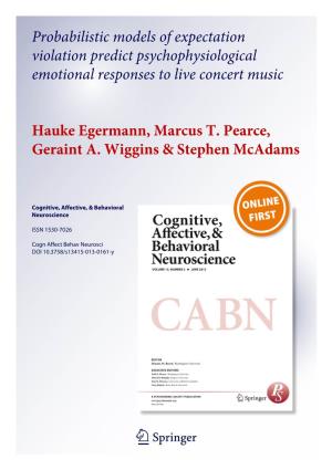 Probabilistic Models of Expectation Violation Predict Psychophysiological Emotional Responses to Live Concert Music