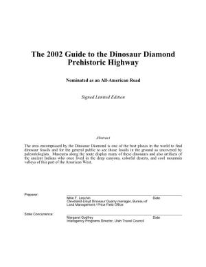 The 2002 Guide to the Dinosaur Diamond Prehistoric Highway
