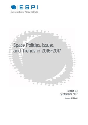 Space Policies, Issues and Trends in 2016-2017