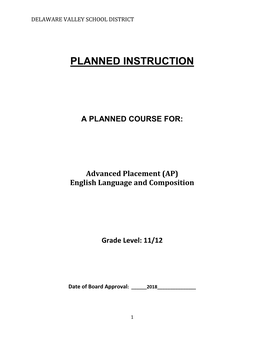 Planned Instruction