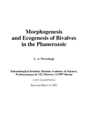 Morphogenesis and Ecogenesis of Bivalves in the Phanerozoic