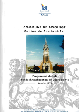 Programme D'étude ACV Awoingt 1996